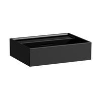 LAUFEN Kartell lavabo à poser, sans trou pour robinet, avec trop-plein, 450x340mm, H8183300201091, Couleur: Noir brillant