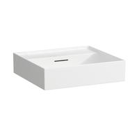 LAUFEN Kartell lavabo à poser sans trou pour robinet, avec trop-plein, 500x460mm, H8163320001091, Couleur: Blanc