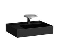 LAUFEN Kartell lavabo à poser, tablette à gauche, 1 trou pour robinet, sans trop-plein, 600x460mm, H8183357161111, Couleur: Noir Mat