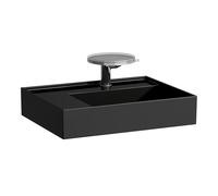 Laufen Kartell lavabo à poser, tablette à gauche, 3 trous pour robinet, sans trop-plein, 600x460mm, H8183350201581, Couleur: Noir brillant