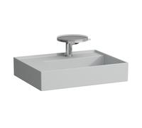 LAUFEN Kartell lavabo à poser, tablette à gauche, 3 trous pour robinet, sans trop-plein, 600x460mm, H8183357591581, Couleur: Gris mat