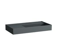 LAUFEN Kartell lavabo à poser, tablette à gauche, sans trou pour robinet, sans trop-plein, 900x460mm, H8183397581121, Couleur: Graphite mat