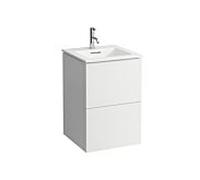 LAUFEN Kartell lavabo avec meuble bas 50 cm H8603316401041 Ensemble lavabo, 50x50x72,6cm, blanc mat
