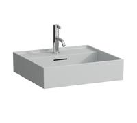 LAUFEN Kartell lavabo compatible avec meuble sous-vasque, 1 trou pour robinet, avec trop-plein, 500x460mm, H8103327591041, Couleur: Gris mat