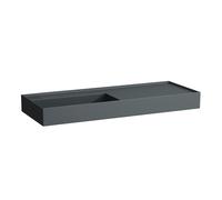 LAUFEN Kartell lavabo, encastré, tablette à droite, sans trou pour robinetterie, sans trop-plein, 1200x460mm, H8133327581121, Couleur: Graphite mat