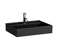 LAUFEN Kartell lavabo H8103330201041 , 60x46cm, noir, avec trop-plein et trou pour robinet, céramique saphir
