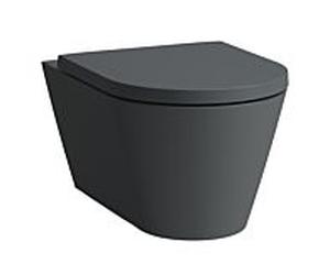 Laufen Kartell lavage mural WC H8213317580001 graphite mat, sans rebord, avec Silent Flush