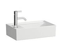 LAUFEN Kartell lave-mains 8153357571111, 46x28cm, blanc mat, 2000 . à gauche, céramique saphir