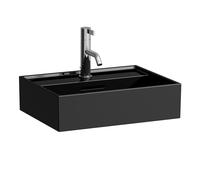 LAUFEN Kartell Lave-mains, encastrable, 3 trous de robinetterie, avec trop-plein, 450x340mm, H8153300201081, Couleur: Noir brillant