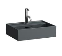 LAUFEN Kartell Lave-mains, encastré, 1 trou pour robinet, avec trop-plein, 450x340mm, H8153307581041, Couleur: Graphite mat