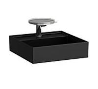 LAUFEN Kartell lave-mains H8153317161581 46x46cm, sans trop-plein, 3 trous pour robinetterie, noir mat