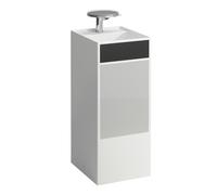 Laufen Kartell Lave-mains, posÃ©, 1 trou pour robinet, sans trop-plein, 375x435x900, Coloris: surfaces de couleur gris - noir - H811331D031111