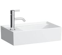 Laufen Kartell Lave-mains, bord de robinetterie Ã gauche, encastrÃ©, 1 trou pour robinet, sans trop-plein, 460x280mm, H815335, Coloris: Blanc - H8153350001111