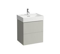 LAUFEN Kartell Meuble sous-lavabo, 2 tiroirs, 580x450x600mm, pour WT H810333/8/9 et H813332/3, H4075690336411, Couleur: gris caillou