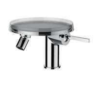 Laufen Kartell Mitigeur monocommande de bidet, bec fixe, avec robinet de vidange, avec bac de rangement, bec 125 mm, chromÃ© - H3413310041111