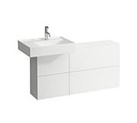 LAUFEN Kartell vasque 120x61x27cm 4082910336401, découpe à gauche, blanc mat
