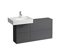 LAUFEN Kartell vasque 120x61x27cm 4082910336421, découpe à gauche, gris ardoise