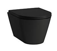 LAUFEN Kartell wall WC H8203337160001 noir mat, sans rebord, forme à l'intérieur rond