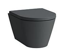 Laufen Kartell WC mural COMPACT, rinÃ§age profond, sans rebord, 490x370x285mm, H820333, Coloris: Graphite mat - H8203337580001