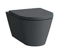 LAUFEN Kartell wall WC H8203377580001 graphite mat, sans rebord, forme à l'intérieur rond