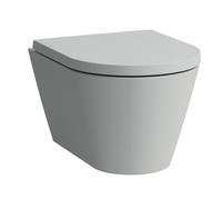 Laufen Kartell WC mural COMPACT, rinÃ§age profond, sans rebord, 490x370x285mm, H820333, Coloris: Gris mat - H8203337590001