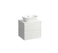 LAUFEN LANI Élément à tiroirs, 1 découpe au centre, 585x495x525mm, H4043011122601, Couleur: Blanc mat
