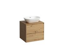 LAUFEN LANI Élément à tiroirs, 1 découpe au centre, 585x495x525mm, H4043011122671, Couleur: ChÃªne sauvage