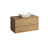 LAUFEN LANI Élément à tiroirs, 1 découpe au centre, 985x495x525mm, H4043211122671, Couleur: ChÃªne sauvage