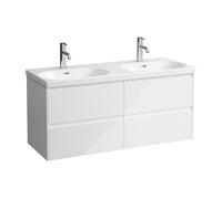 LAUFEN LANI Meuble avec plan vasque double LUA, 4 tiroirs, H8140810001041+H4035741122611,