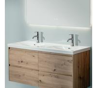 LAUFEN LANI Meuble avec plan vasque double LUA, 4 tiroirs, H8140810001041+H4035741122671,