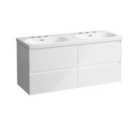 LAUFEN LANI Meuble avec plan vasque double LUA, 4 tiroirs, H8140810001081+H4035741122611,