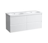 LAUFEN LANI Meuble avec plan vasque double LUA, 4 tiroirs, H8140810001091+H4035741122601,