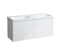 LAUFEN LANI Meuble avec plan vasque double LUA, 4 tiroirs, H8140810001421+H4035741122611,