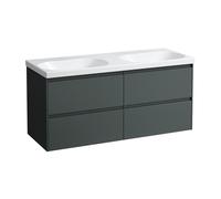 LAUFEN LANI Meuble avec plan vasque double LUA, 4 tiroirs, H8140810001421+H4035741122661,