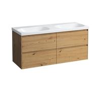LAUFEN LANI Meuble avec plan vasque double LUA, 4 tiroirs, H8140810001421+H4035741122671,
