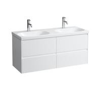 LAUFEN LANI Meuble avec plan vasque double LUA, 4 tiroirs, H8140810001561+H4035741122601,