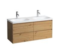 LAUFEN LANI Meuble avec plan vasque double LUA, 4 tiroirs, H8140810001561+H4035741122671,