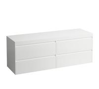 LAUFEN LANI Plan de lavabo blanc mat avec meuble sous-lavabo, sans découpe, 1570x495x580mm, H4045901129901, Couleur: Specialcolor