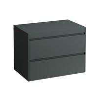 LAUFEN LANI Plan de lavabo gris signalisation incl. meuble sous-lavabo, sans découpe, 785x495x580mm, H4055501122661, Couleur: Trafic gris