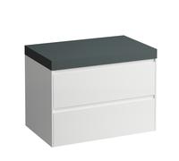 LAUFEN LANI Plan de lavabo gris signalisation incl. meuble sous-lavabo, sans découpe, 785x495x580mm, H4055501122611, Couleur: Blanc brillant