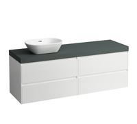 LAUFEN LANI Plan de lavabo gris trafic incl. meuble sous-lavabo, 1 découpe à gauche, 1570x495x580mm, H4055921129991, Couleur: multicolore