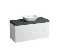 LAUFEN LANI Plan de lavabo gris trafic incl. meuble sous-lavabo, 1 découpe au centre, 1185x495x580mm, H4055711122601, Couleur: Blanc mat