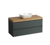 LAUFEN LANI Plan de toilette chêne sauvage incl. meuble sous-lavabo, 1 découpe au centre, 1185x495x580mm, H4065711122661, Couleur: Trafic gris