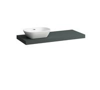 LAUFEN LANI Plan de toilette, une découpe à gauche, 1185x495x65mm, H4046721122661, Couleur: Trafic gris