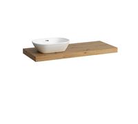 LAUFEN LANI Plan de toilette, une découpe à gauche, 1185x495x65mm, H4046721122671, Couleur: ChÃªne sauvage