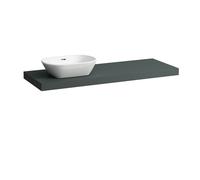 LAUFEN LANI Plan de toilette, une découpe à gauche, 1370x495x65mm, H4046821122661, Couleur: Trafic gris