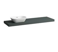 LAUFEN LANI Plan de toilette, une découpe à gauche, 1570x495x65mm, H4046921122661, Couleur: Trafic gris