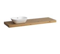 LAUFEN LANI Plan de toilette, une découpe à gauche, 1570x495x65mm, H4046921122671, Couleur: ChÃªne sauvage