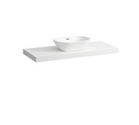 LAUFEN LANI Plan de toilette, une découpe au centre, 1185x495x65mm, H4046711122601, Couleur: Blanc mat