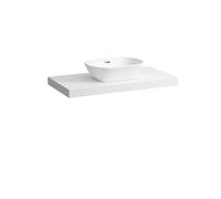 LAUFEN LANI Plan de toilette, une découpe au centre, 985x495x65mm, H4046611122601, Couleur: Blanc mat